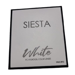 SIESTA White PC Hydrogel Color Contact Lenses (01) 8 8097937 26720 8 | Brand New |