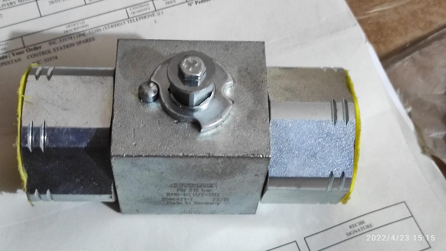 Hydac High pressure Ball valve 1.5 inch | Brand New |