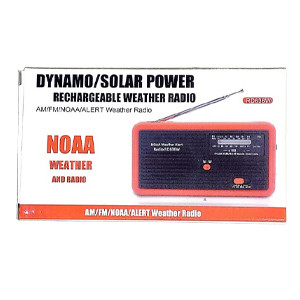 NOAA Digital FM AM Weather Alert Solar Rechargeable Battery Radio RD636W | Brand New |
