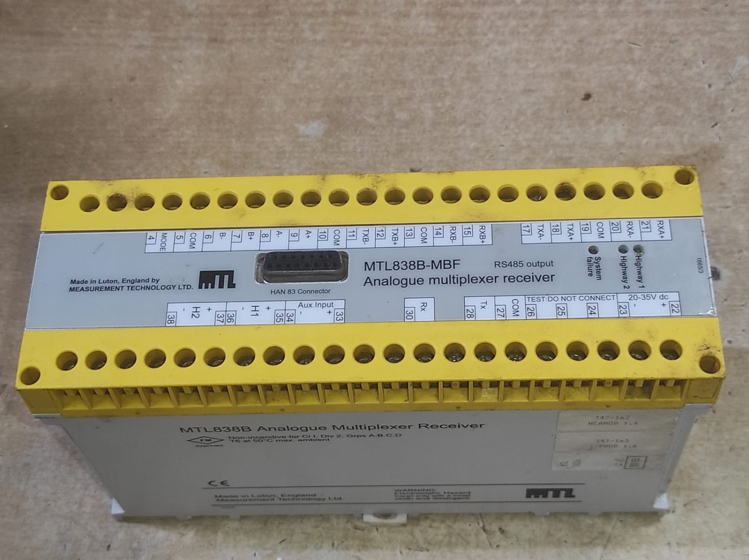 Analogue Multiplexer Receiver MTL838B-MBF | Acquisition Device | Industrial Multiplexer | Multiplexer for Industrial Automation | Brand New |