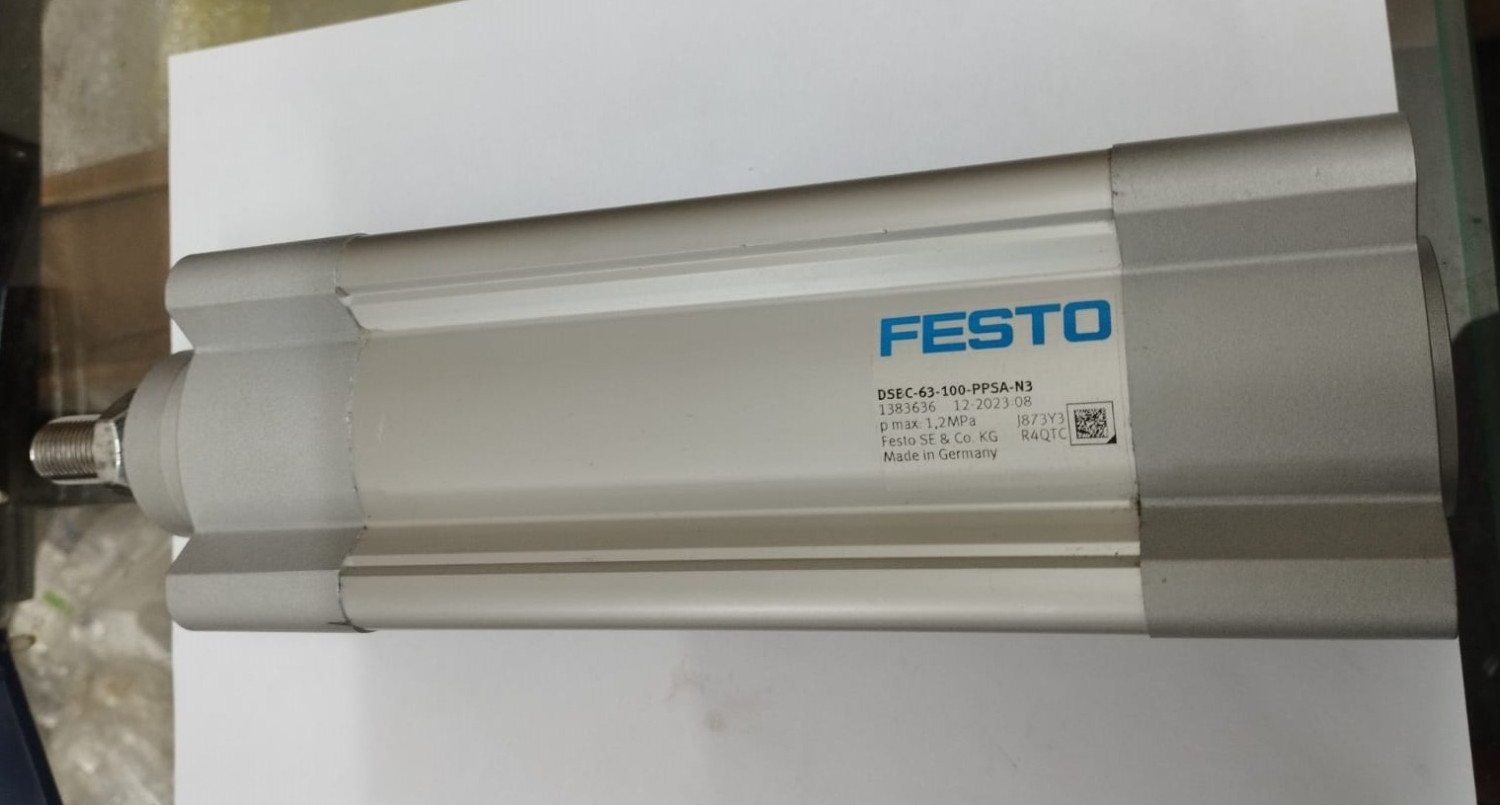 Festo Pneumatic ISO Cylinder DSBC-63-100-PPSA-N3, 1383636