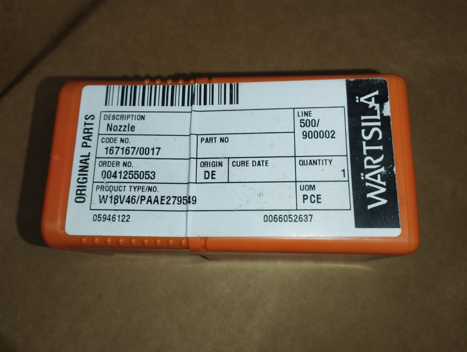 Wartsila Nozzle W18V46/PAAE279549 | Brand New |